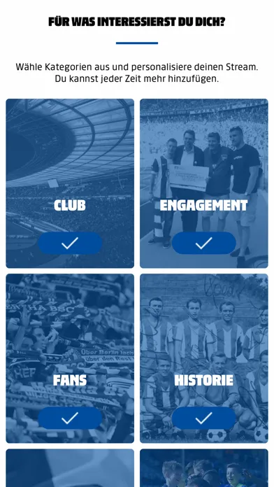Capturas de tela do Hertha BSC 1892