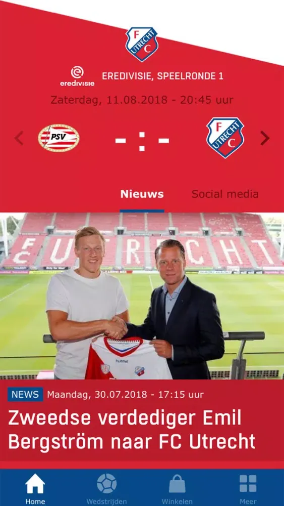 Screenshot di FC Utrecht App