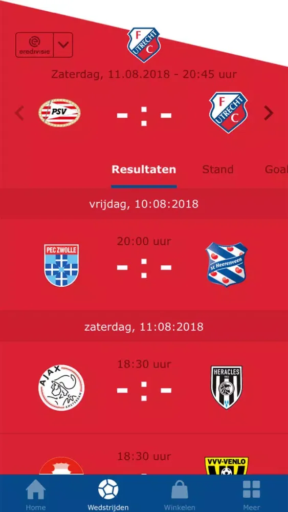 Screenshot di FC Utrecht App