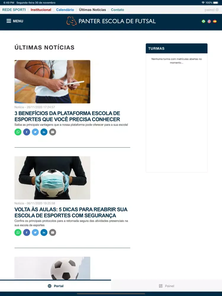 Panter Escola de Futsal iPad  Screenshots