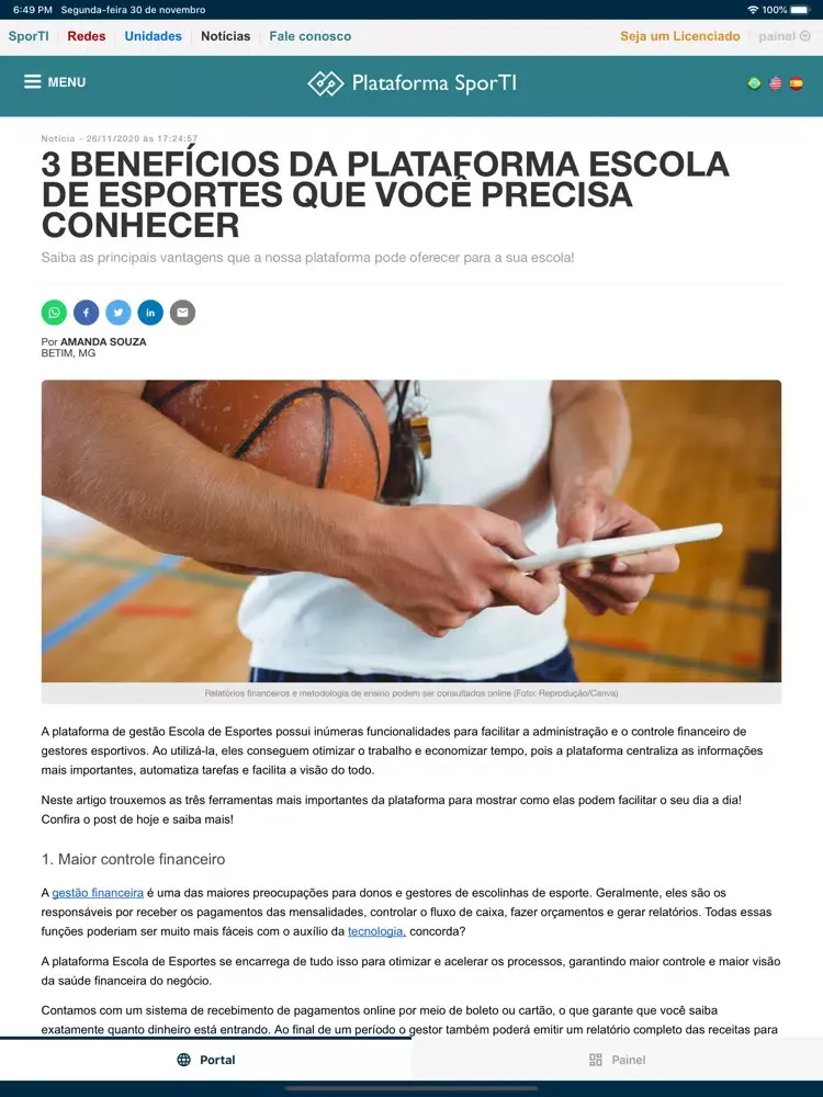 Panter Escola de Futsal iPad  Screenshots