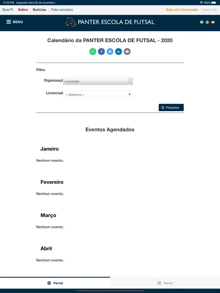 Panter Escola de Futsal iPad  Screenshots