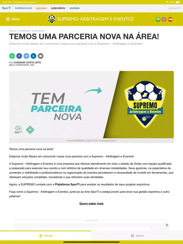 ภาพหน้าจอของ Supremo Arbitragem e Eventos iPad 