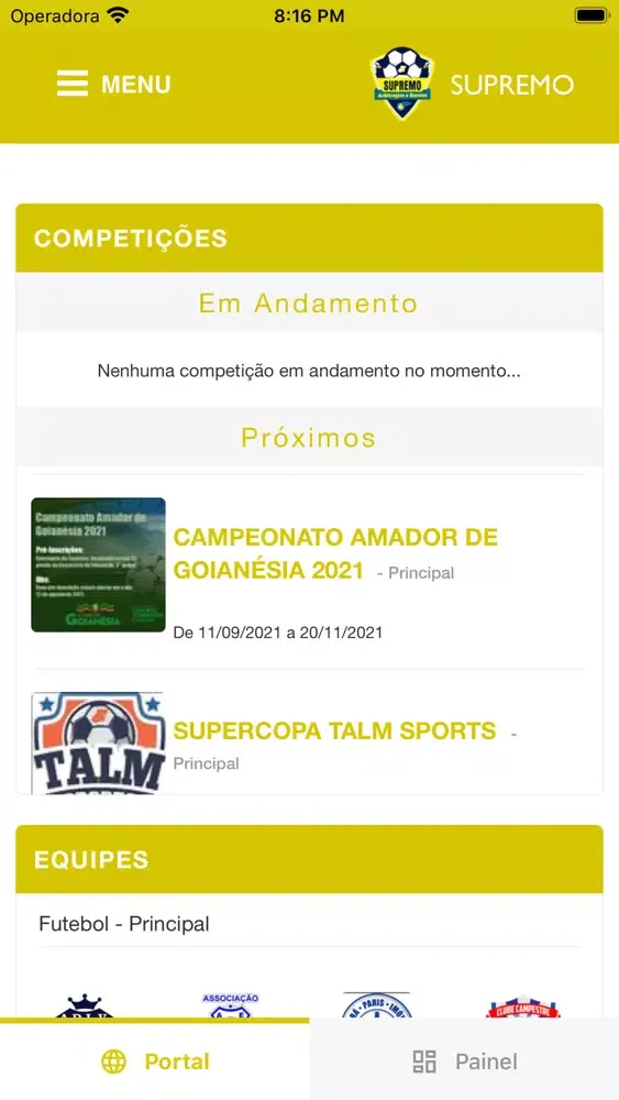ภาพหน้าจอของ Supremo Arbitragem e Eventos