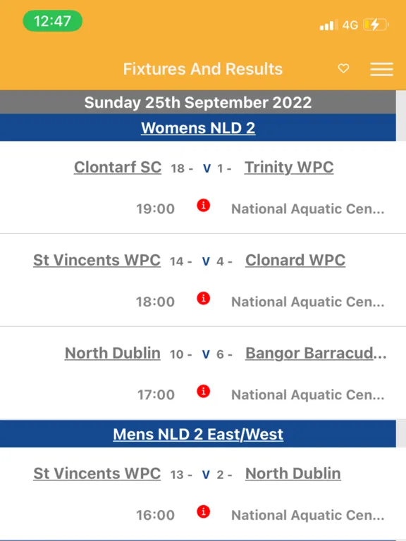 Скриншоты Swim Ireland Water Polo iPad 