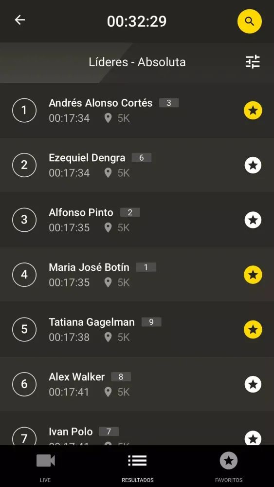 ChronoSport Live Screenshots