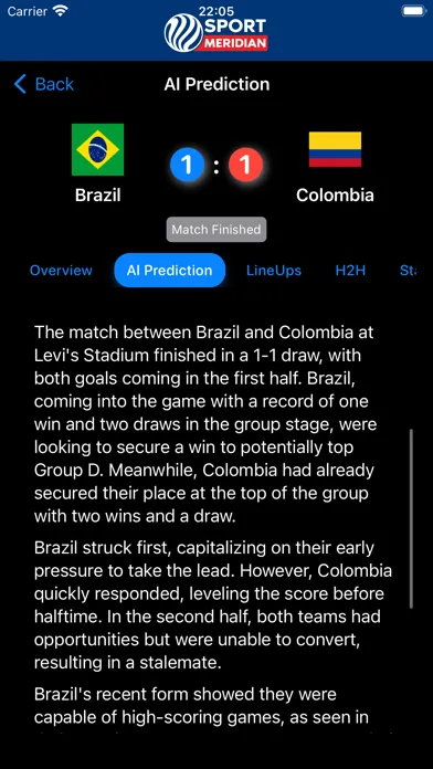 Скриншоты SportMeridian Scores & Stats