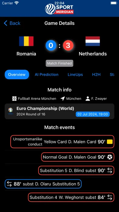 Скриншоты SportMeridian Scores & Stats