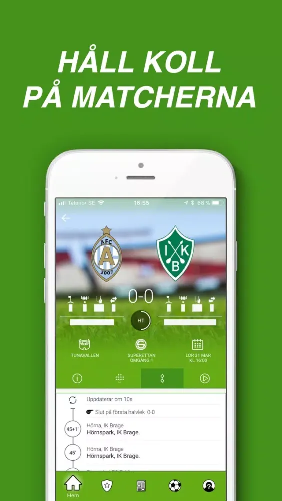 Ảnh chụp màn hình của Superettan Live