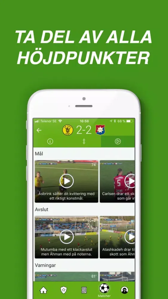 Ảnh chụp màn hình của Superettan Live