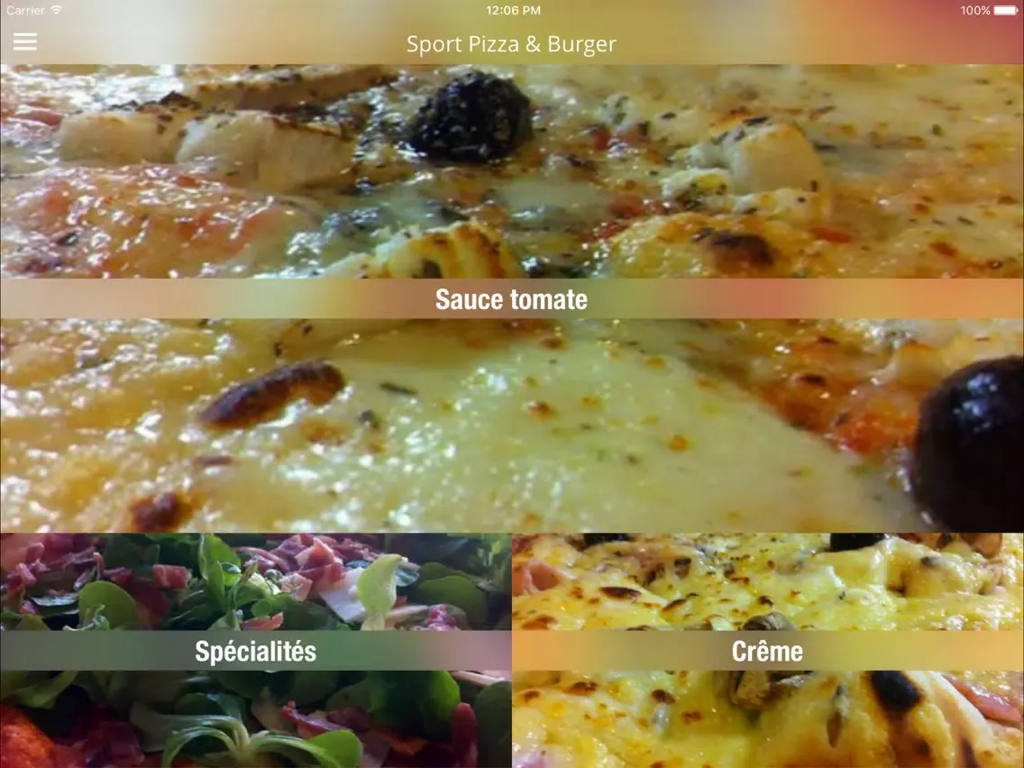 Sport Pizza & Burger Cuisson au feu de bois iPad  سکرین شاٹس