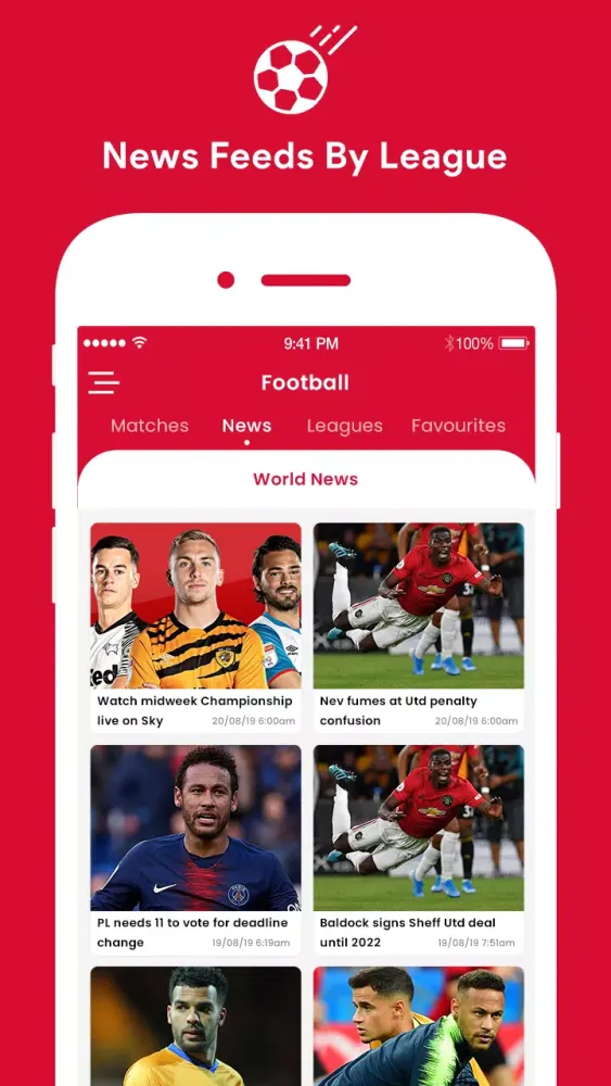 Ảnh chụp màn hình của Football Score
