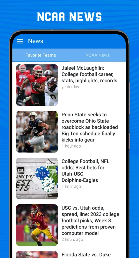 Zrzuty ekranu Scores App: College Football