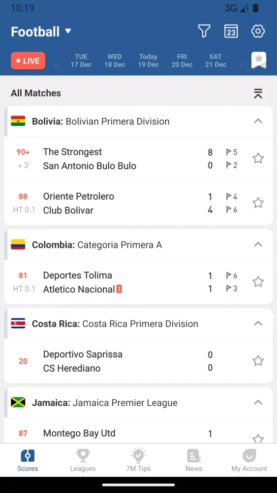 7M Live Scores Pro - News&Data Ekran Görüntüleri