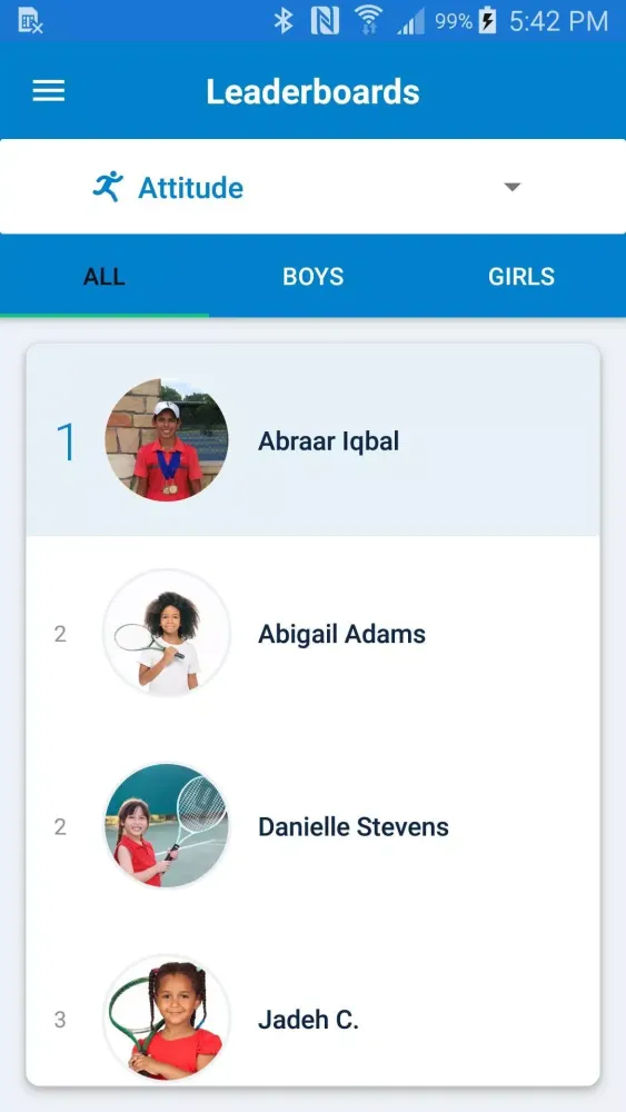 Tennis Locker Players/Parents Screenshots
