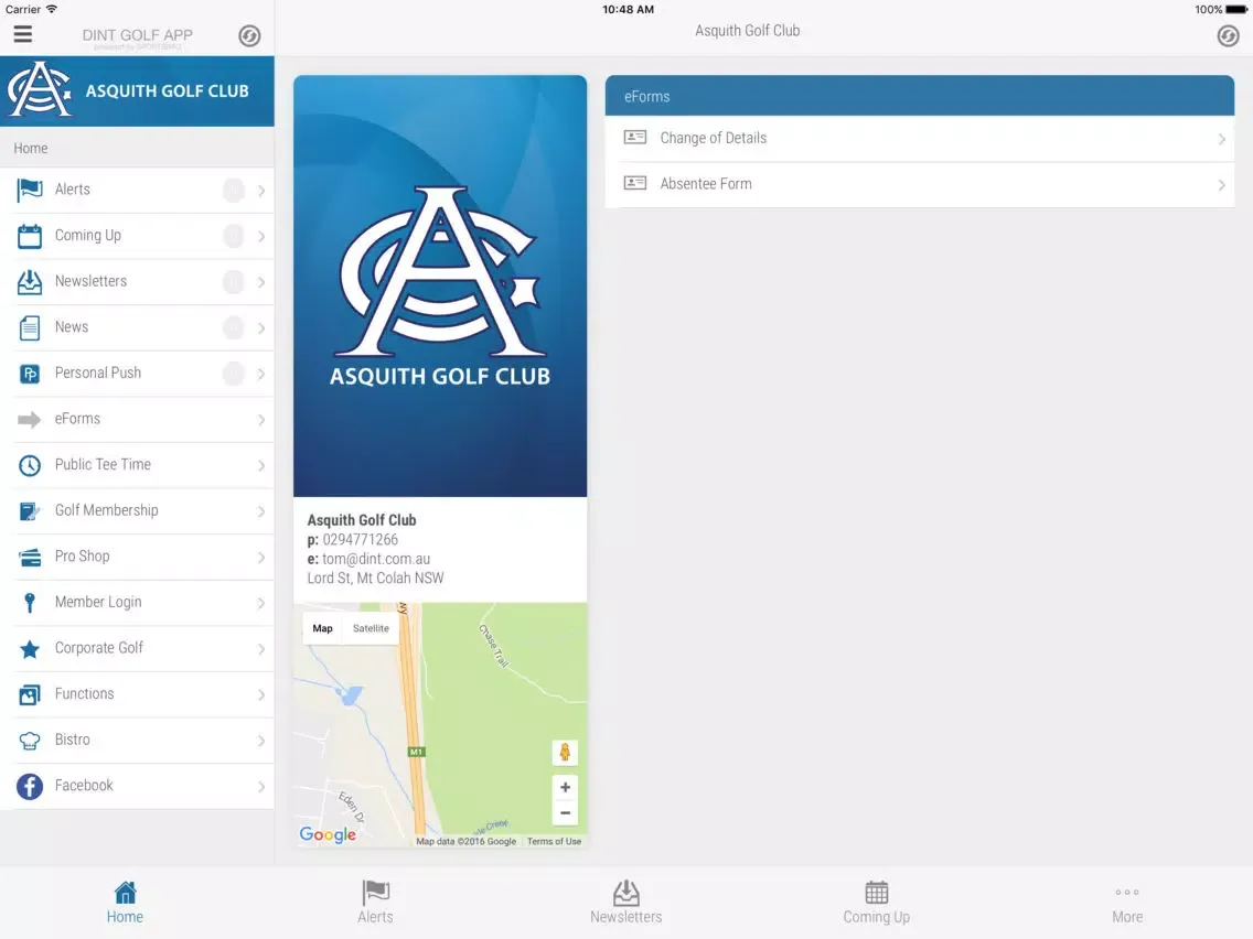 Asquith Golf Club - Sportsbag iPad 应用截图