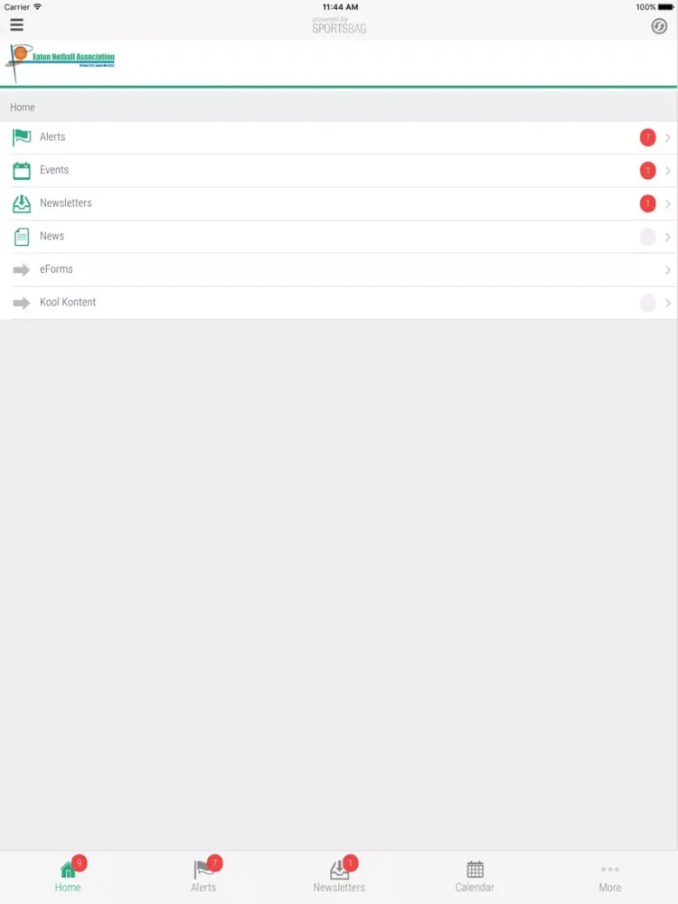Eaton Netball Association iPad  Screenshots