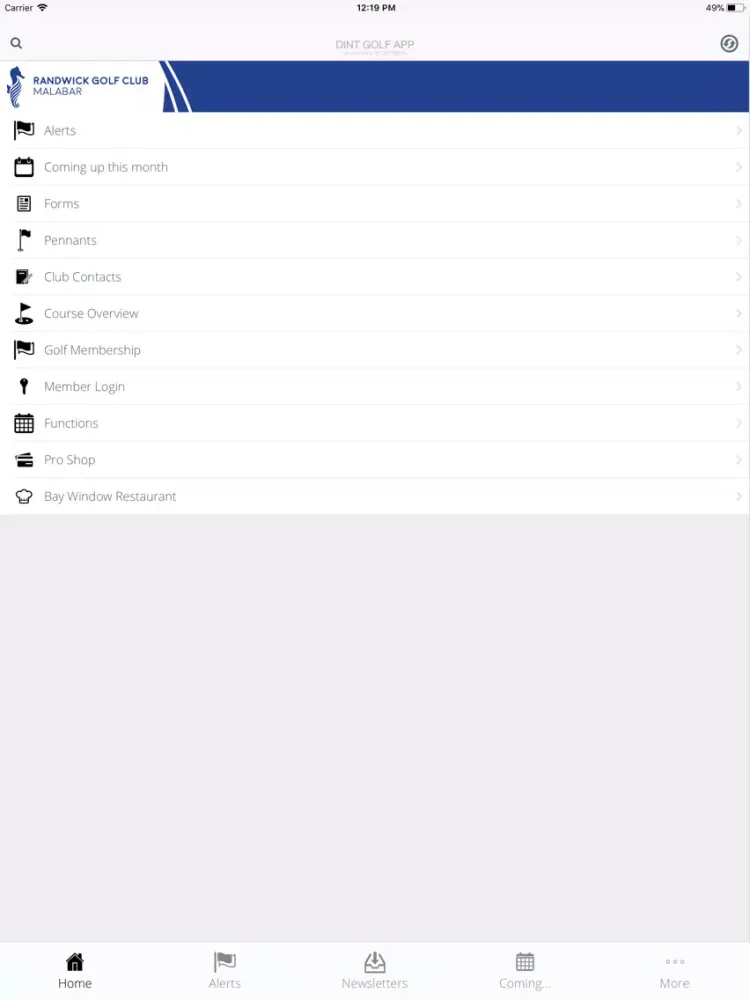 Randwick Golf Club iPad 應用截圖