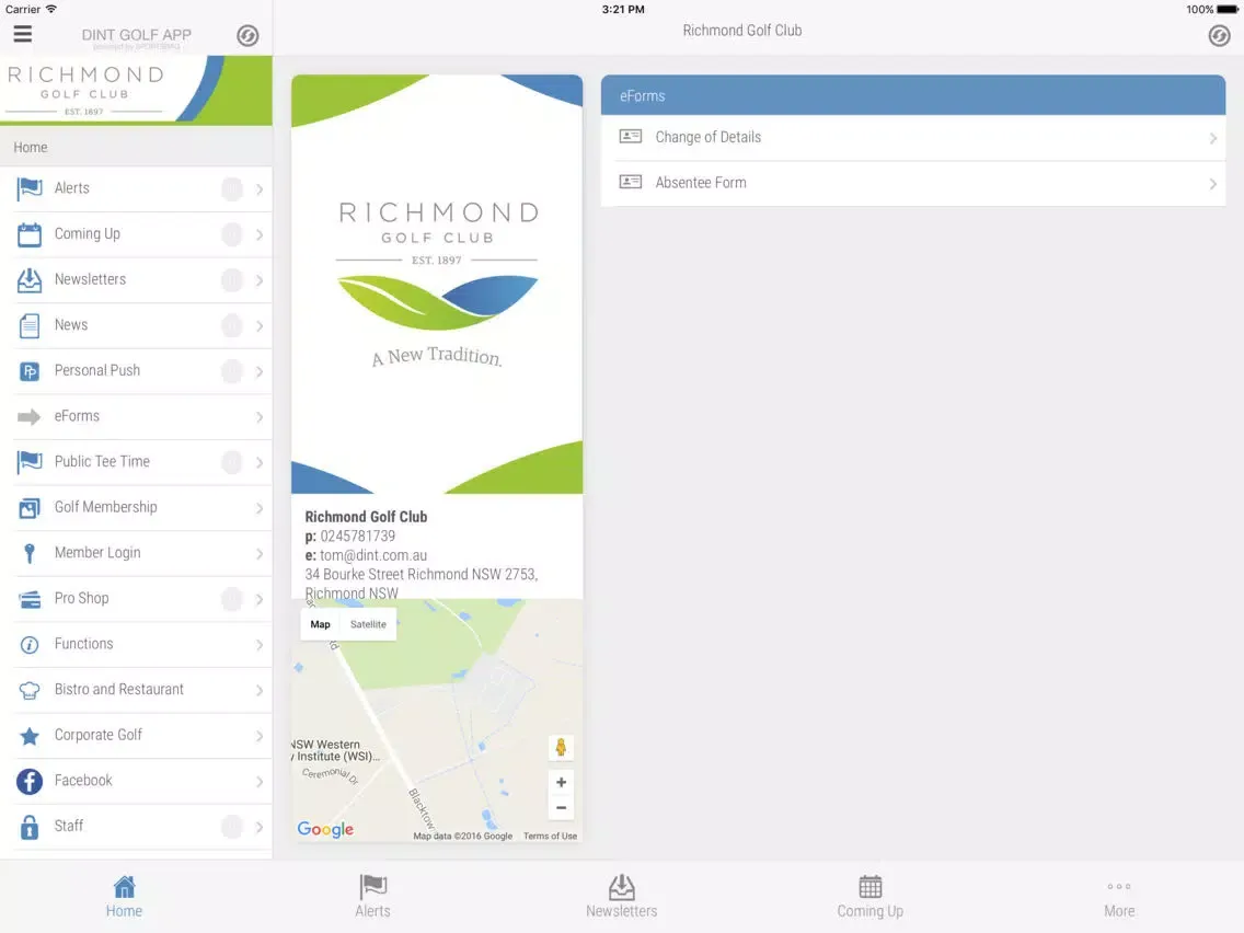 Richmond Golf Club - Sportsbag iPad  스크린샷