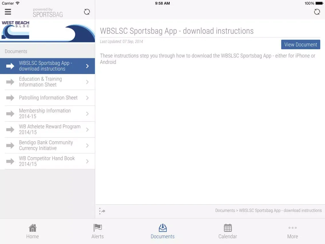 تصاویر West Beach Surf Life Saving Club Incorporated - Sportsbag iPad 