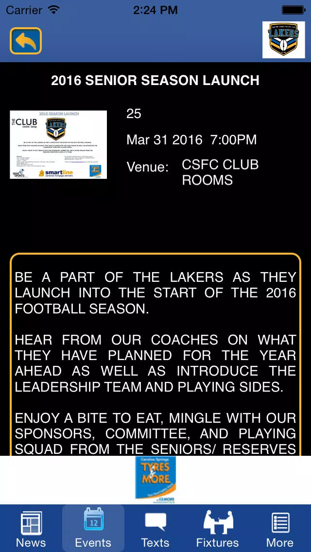 Caroline Springs Football Club Screenshots