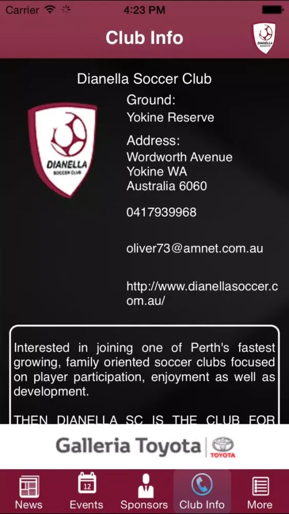 Dianella Soccer Club Screenshots