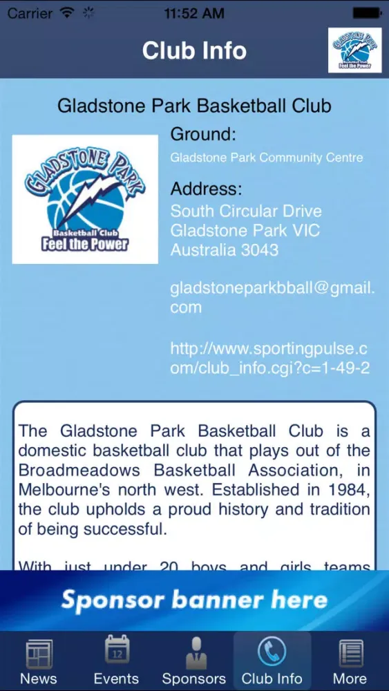 Gladstone Park Basketball Club Screenshots