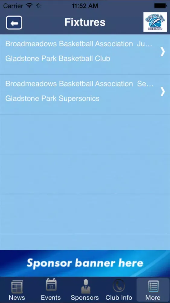 Gladstone Park Basketball Club Screenshots