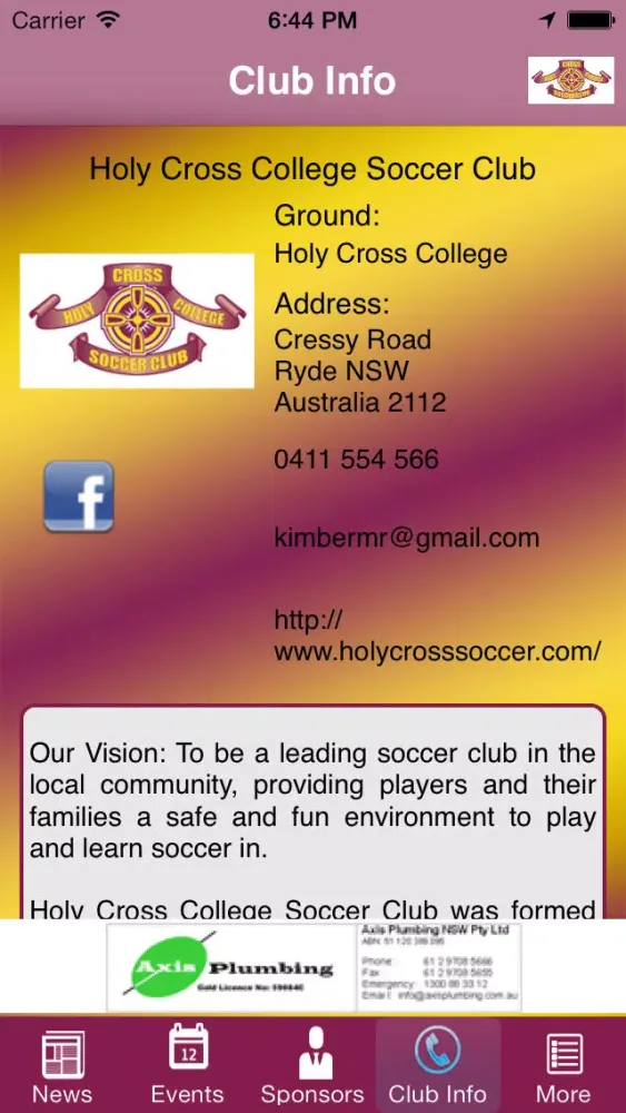 Holy Cross College Soccer Club应用截图