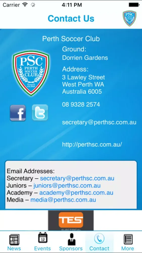 Perth Soccer Club Screenshots