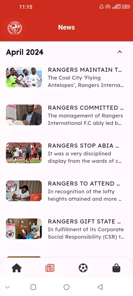 Capturas de pantalla de Rangers Int'l Football Club