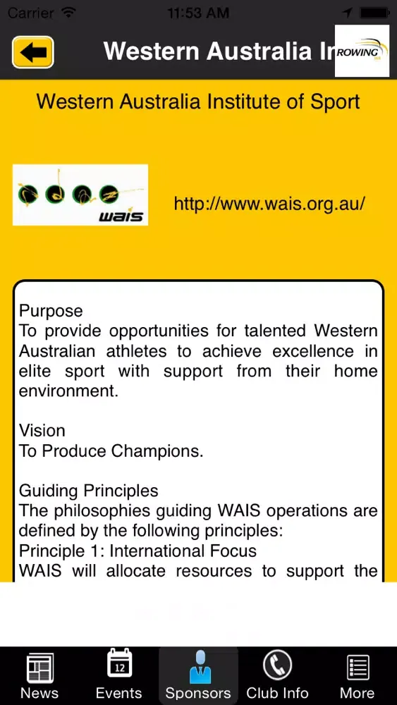 Rowing WA Screenshots
