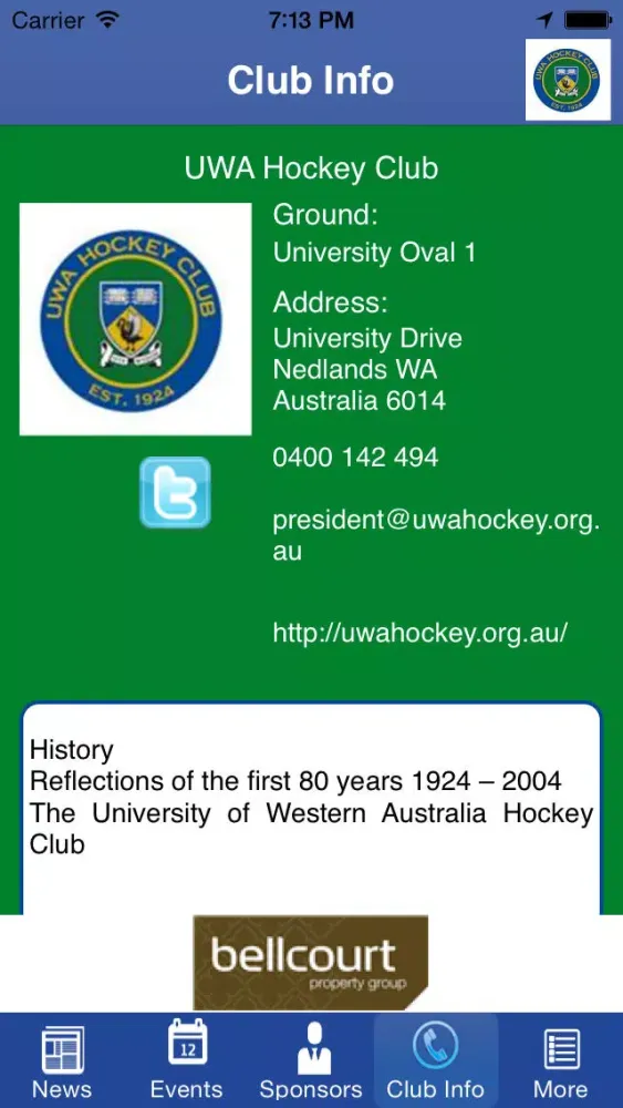 UWA Hockey Club Screenshots