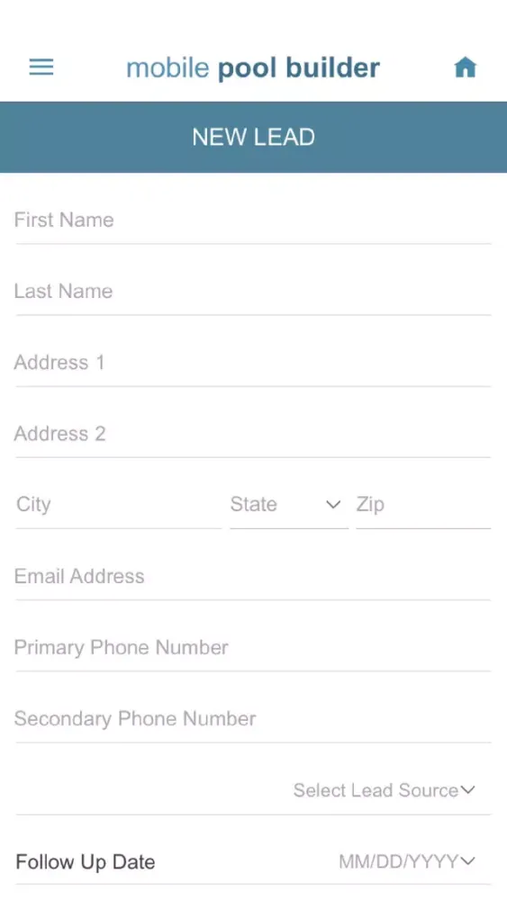 Mobile Pool Builder Screenshots