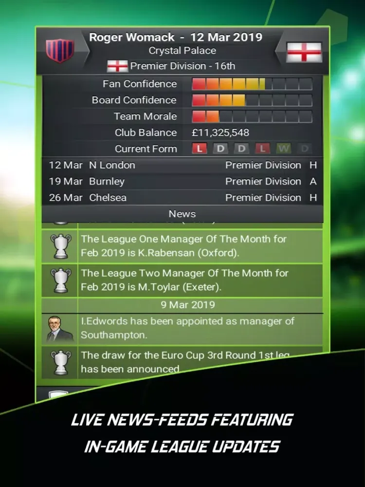 Football Director 2019 iPad  Ekran Görüntüleri
