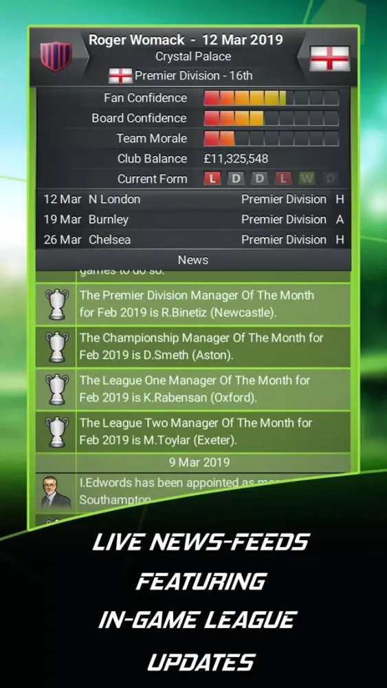 Football Director 2019 Ekran Görüntüleri