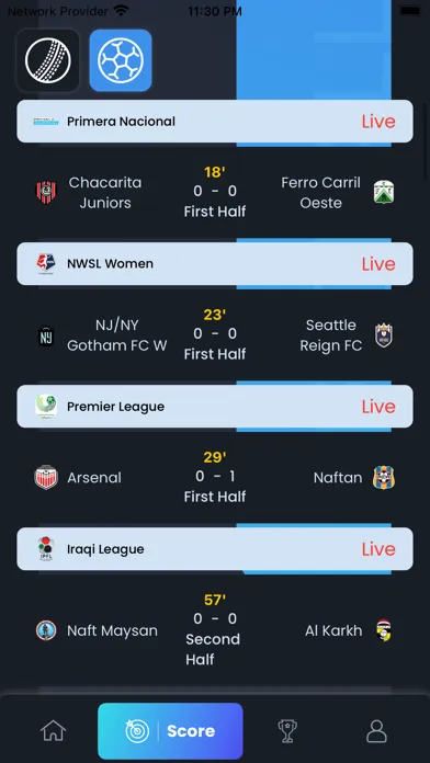 Cricball: Live Sports & Scores سکرین شاٹس