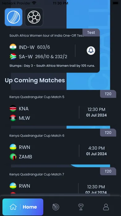 Cricball: Live Sports & Scores سکرین شاٹس