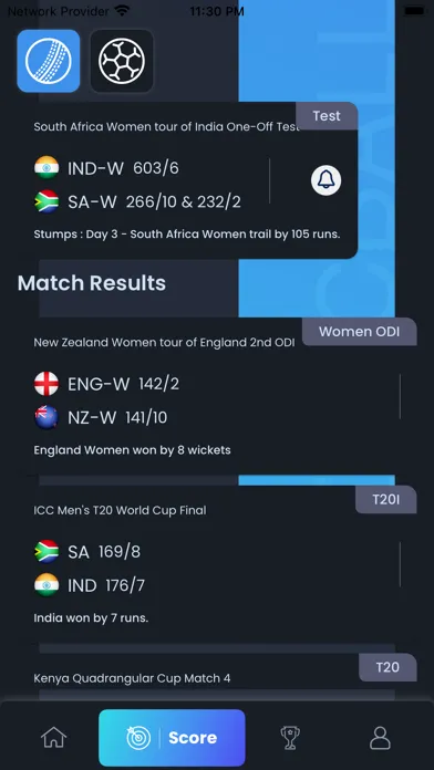 Cricball: Live Sports & Scores سکرین شاٹس