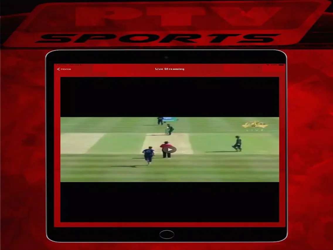 Tangkapan layar Ptv Live Sport Cric & Football iPad 
