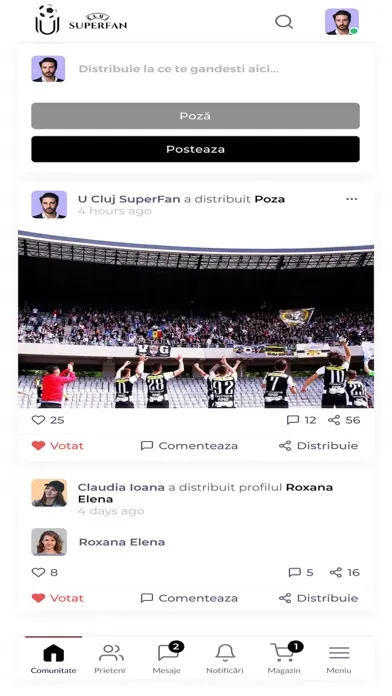 Captures d'écran de U Cluj SuperFan