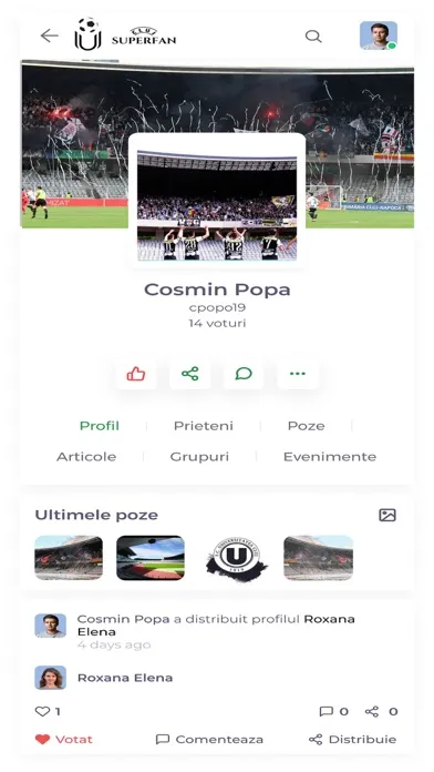 Captures d'écran de U Cluj SuperFan
