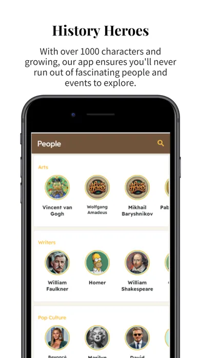 Tangkapan skrin History Heroes AI
