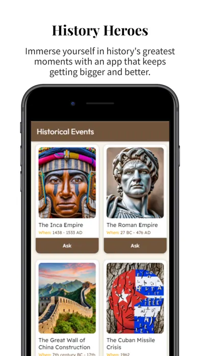 Tangkapan skrin History Heroes AI