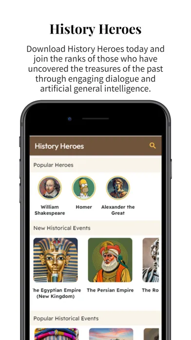 Tangkapan skrin History Heroes AI