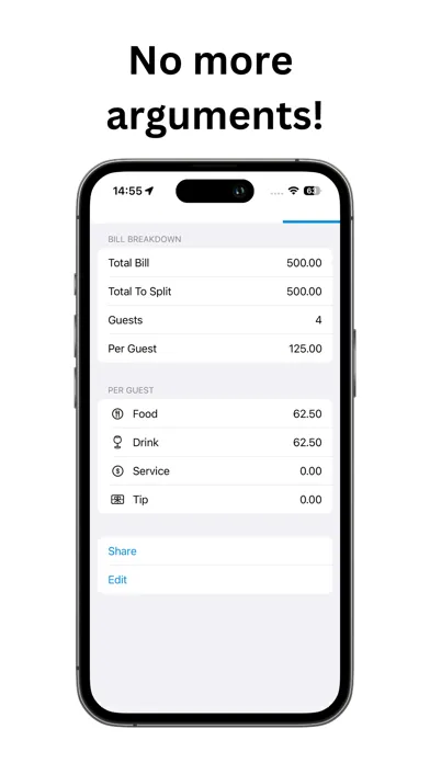 Capturas de pantalla de DivvyUp Bill Splitting & More