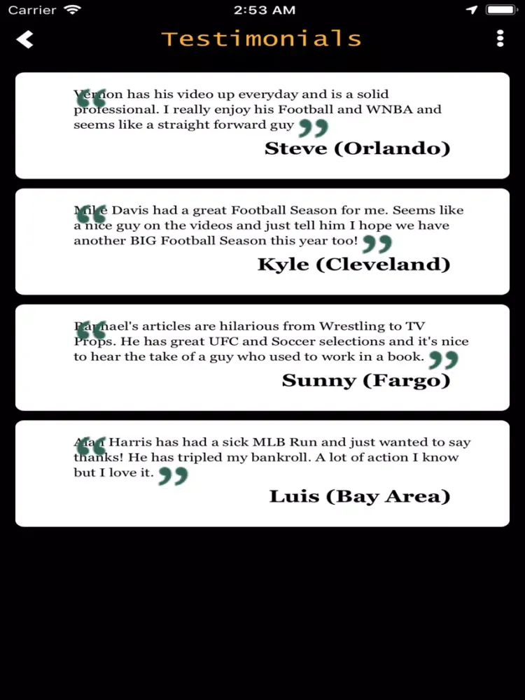 FOOTBALL PICKS iPad 應用截圖
