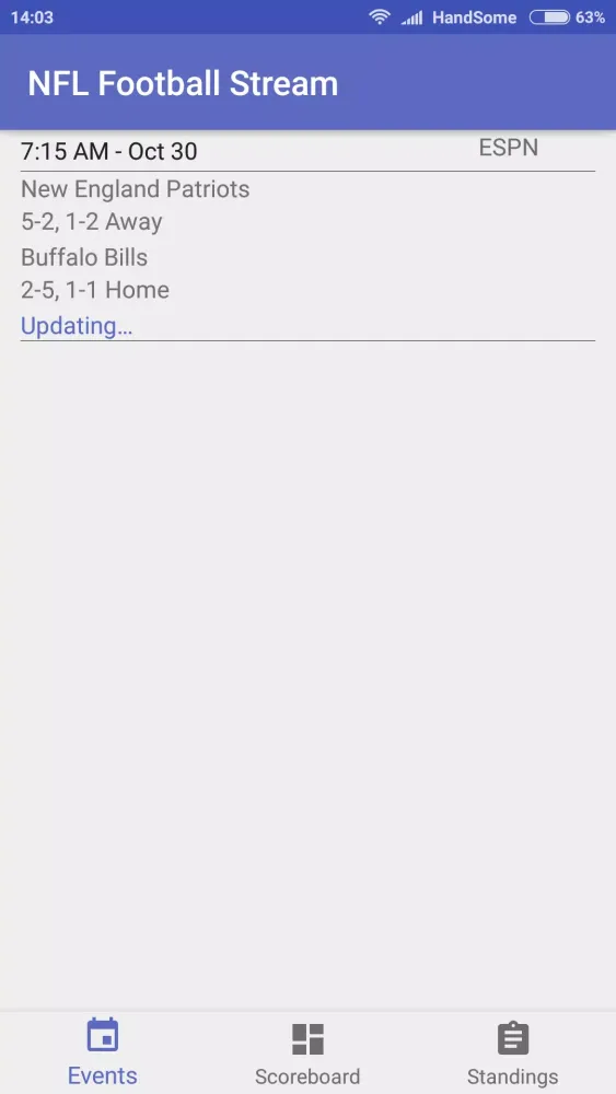 NFL Football Stream Screenshots