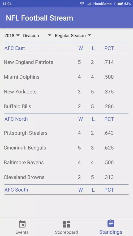 NFL Football Stream Screenshots