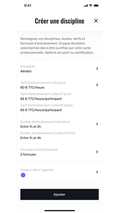 Zrzuty ekranu SportyLib Pro – Agenda sportif